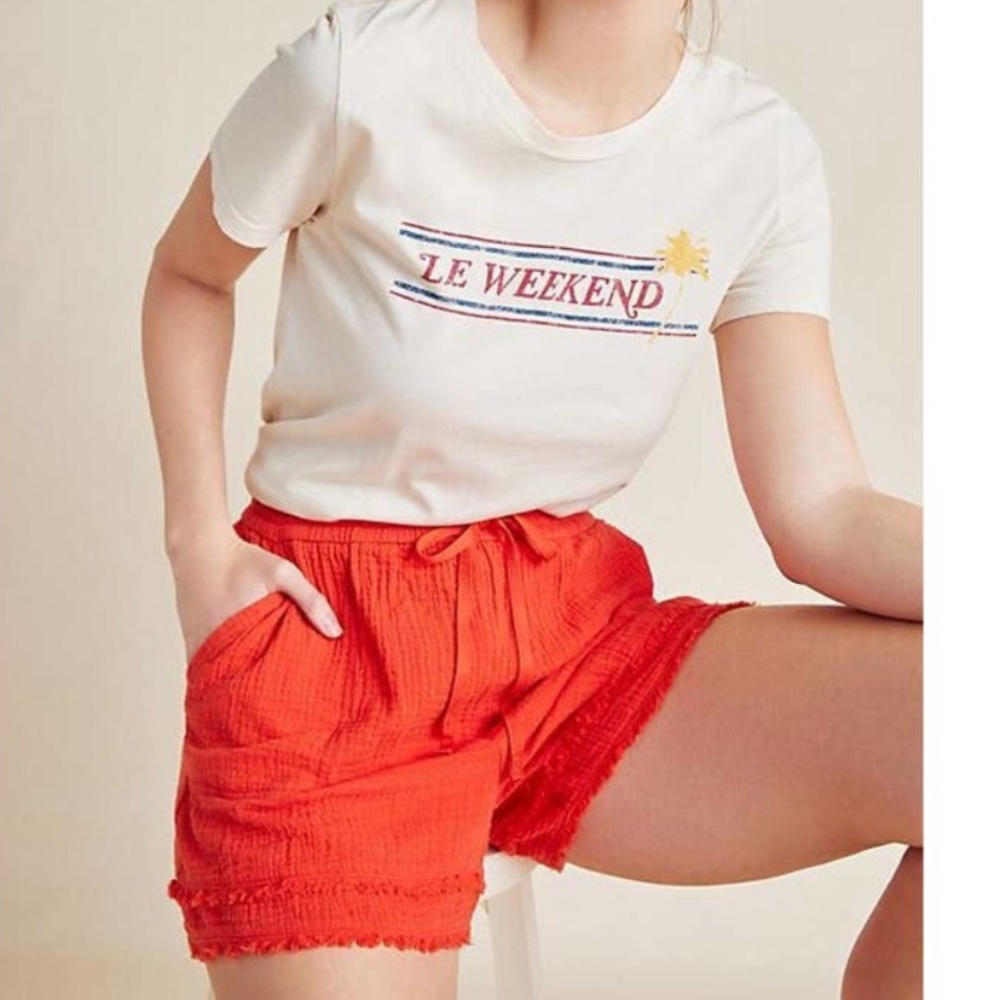 Anthro Saturday Sunday Marie Frayed Cover Up Short